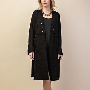 VOCAL BLACK cardigan duster western studded military MAGNOLIA BOHEMIAN WRAP S-3X